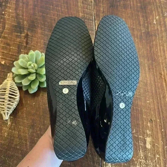 Amalfi by Rangoni | “Erana” Low Wedge Flats, Patent &?Perforated Leathers - Picture 7 of 7